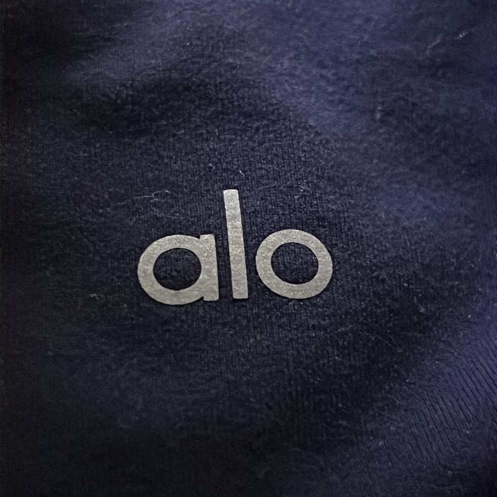 Alo Yoga Moto Leggings in Rich Navy/Rich Navy Glossy - Picture 6 of 6